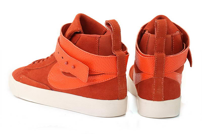Nike Blazer eleve autocollant chaussures des femmes d Orange (3)